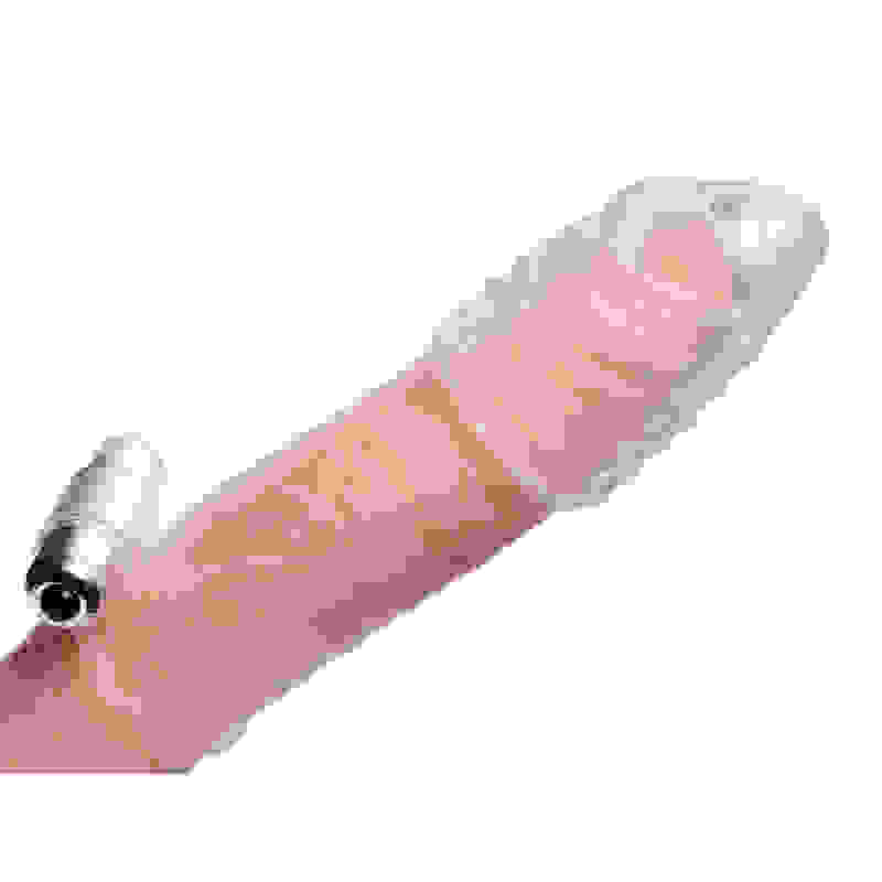 Clear Sensations Penis Extender Vibro Sleeve With  Bullet