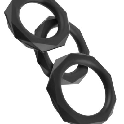 Fantasy C-Ringz Silicone Designer Stamina Set  Black
