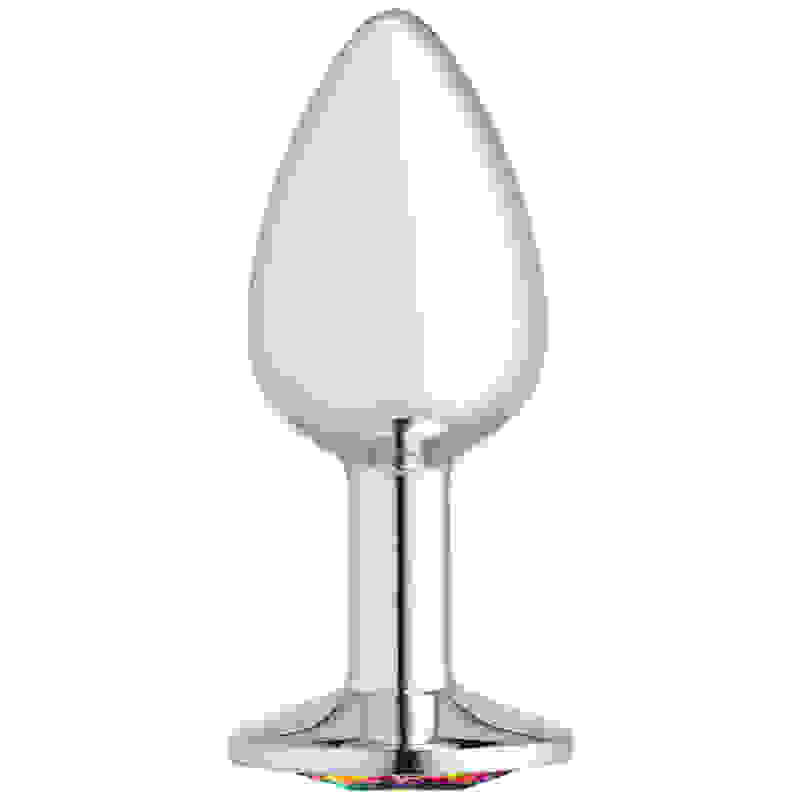 Cloud 9 Novelties Gems Silver Chromed Anal Plug - Medium