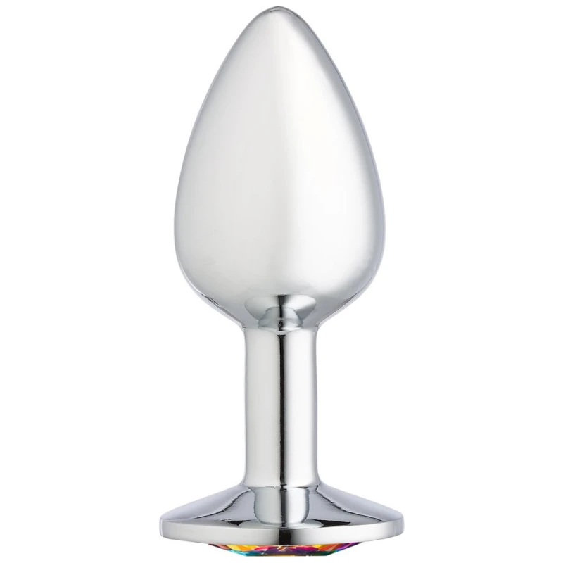 Cloud 9 Novelties Gems Silver Chromed Anal Plug - Medium