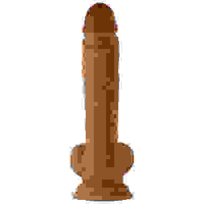 Shaft - Model a 10.5 Inch Liquid Silicone Dong With Balls - Oak