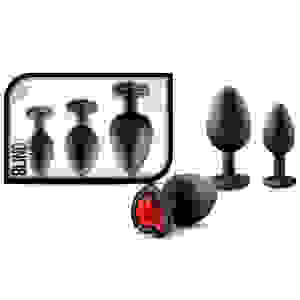 Luxe - Bling Plugs Training Kit - Black With Red Gems