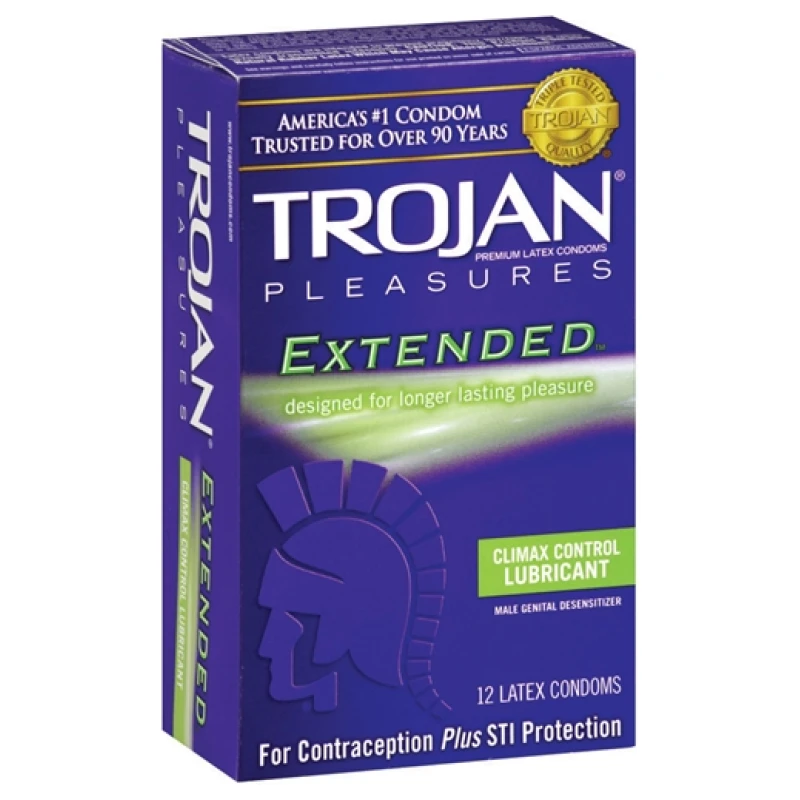 Trojan Pleasures Extended Pleasure - 12 Pack