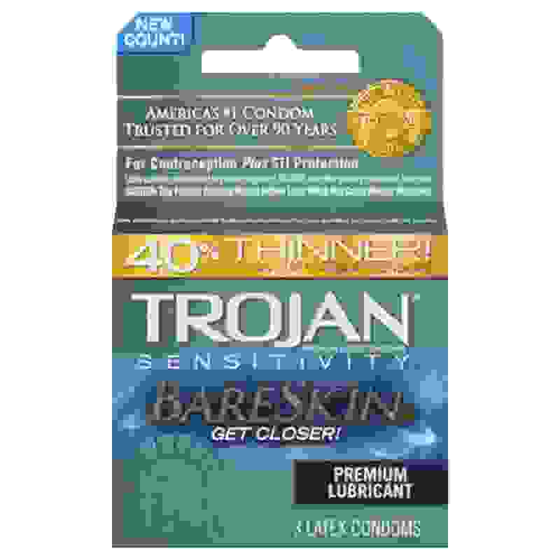 Trojan Sensitivity Bareskin Lubricated  Condoms - 3 Pack