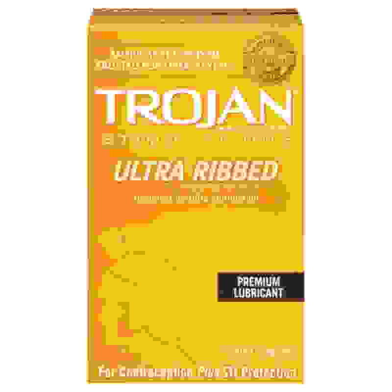Trojan Stimulations Ulta Ribbed - 12 Pack