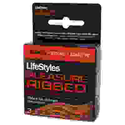 Lifestyles Pleasure Ribbed Condoms - 3 Pack