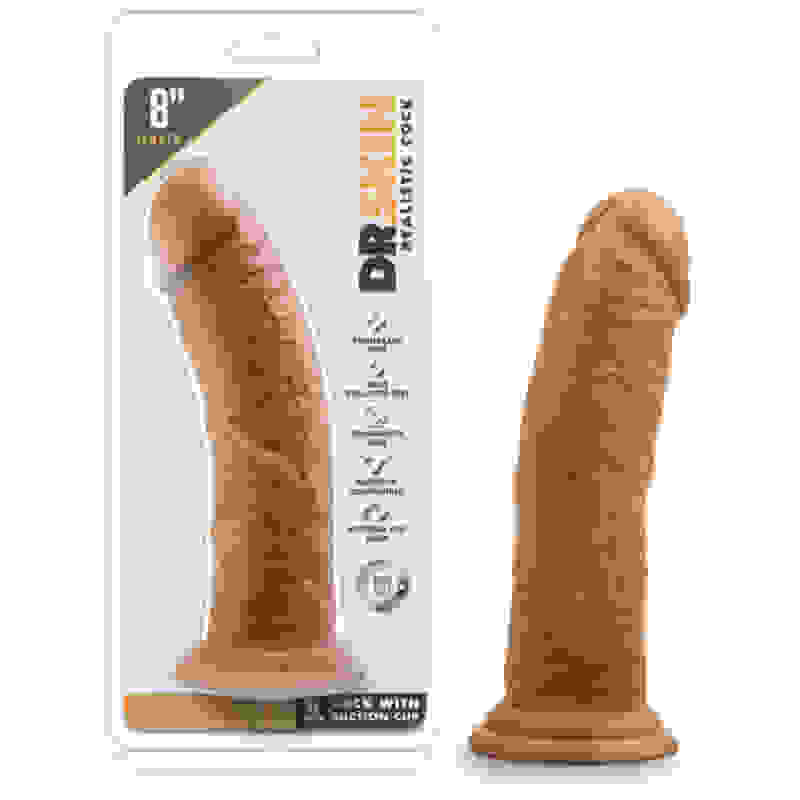 Dr. Skin - 8 Inch Cock With Suction Cup - Mocha