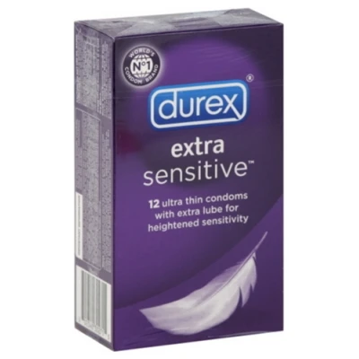 Durex Extra Sensitive Condoms Lubricated - 12 Pack New Item Number 30271