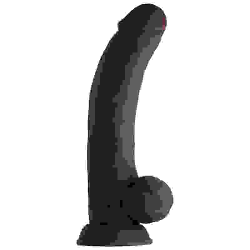 Shaft - Model C 9.5 Inch Liquid Silicone Dong With Balls - Mahogany