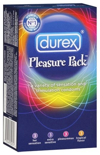 Durex Pleasure Pack - 12 Assorted Condoms