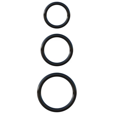 Fantasy C-Ringz Silicone Ring Stamina Set - Black