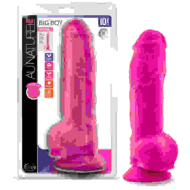 Au Naturel - Bold - Big Boy - 10 Inch Dildo - Pink