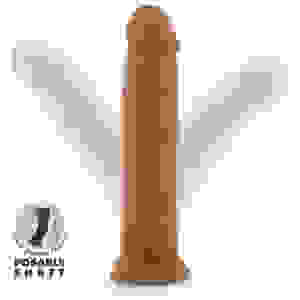 Dr. Skin Silicone - Dr. Henry - 9 Inch Dildo With Suction Cup - Mocha