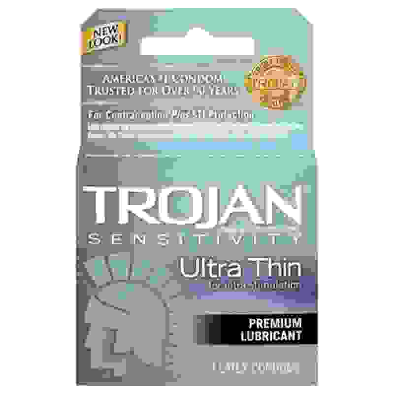 Trojan Sensitivity Ultra Thin Lubricated Condoms - 3 Pack
