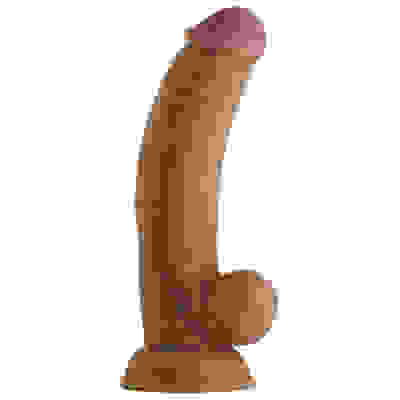 Shaft - Model C 7.5 Inch Liquid Silicone Dong With Balls - Oak