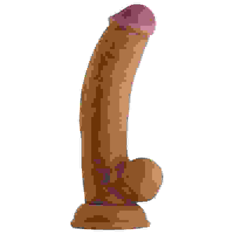 Shaft - Model C 7.5 Inch Liquid Silicone Dong With Balls - Oak