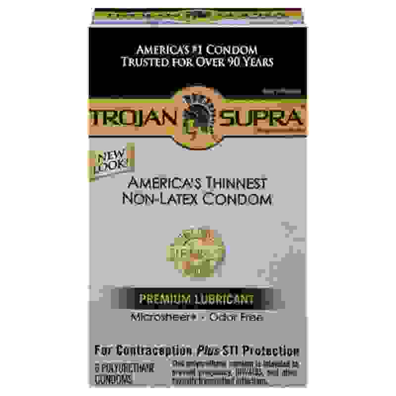 Trojan Supra Bareskin Non-Latex - 6 Pack