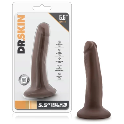 Dr. Skin - 5.5 Inch Cock With Suction Cup - Chocolate