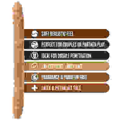 Dr. Skin - 18 Inch Double Dildo - Mocha