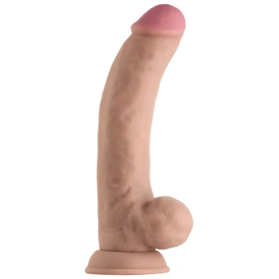 Shaft - Model C 9.5 Inch Liquid Silicone Dong With Balls - Pine