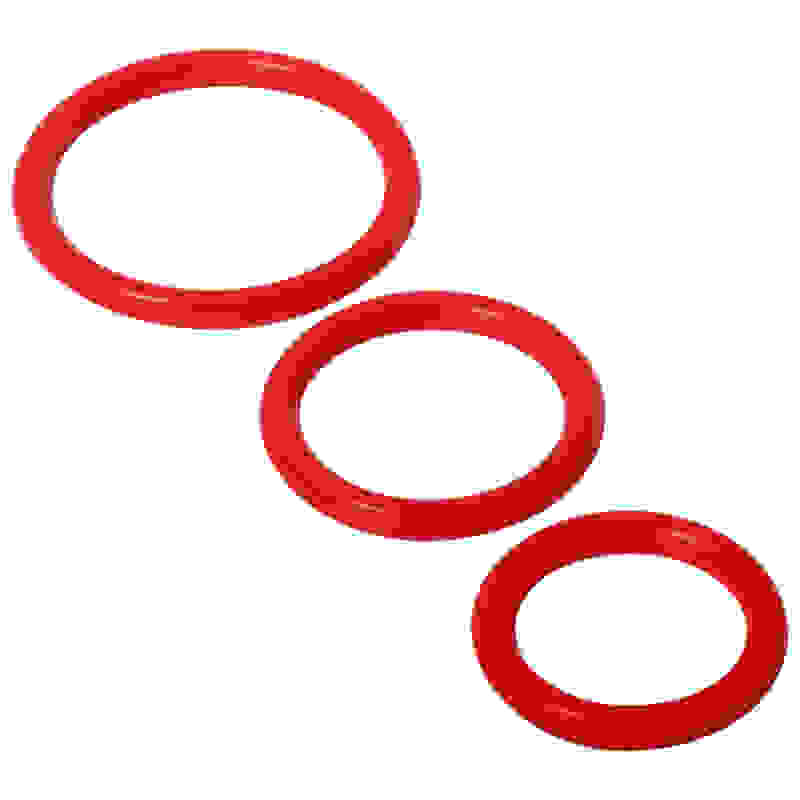Trinity Silicone Cock Rings - Red