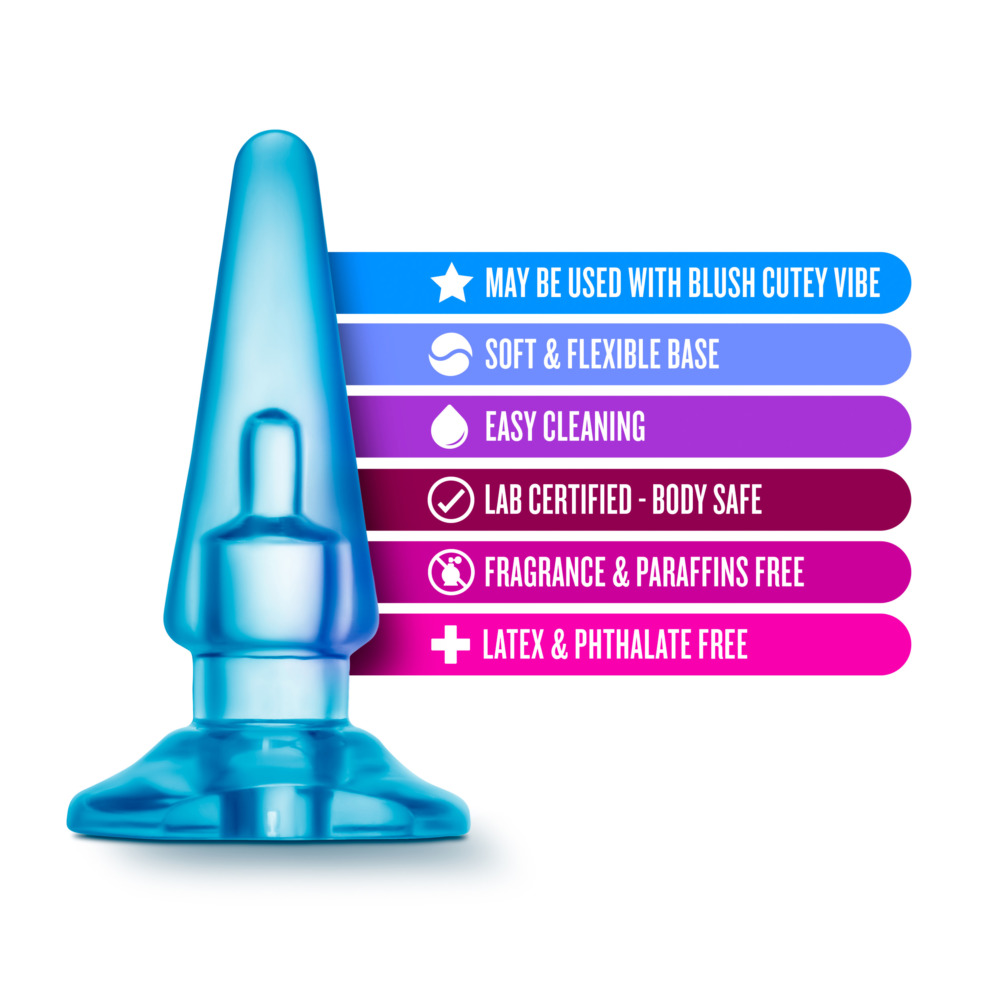 B Yours - Basic Anal Plug - Blue - Image 4