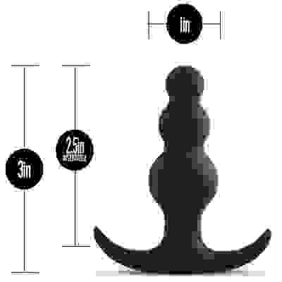 Anal Adventures Platinum - Beaded Plug - Black