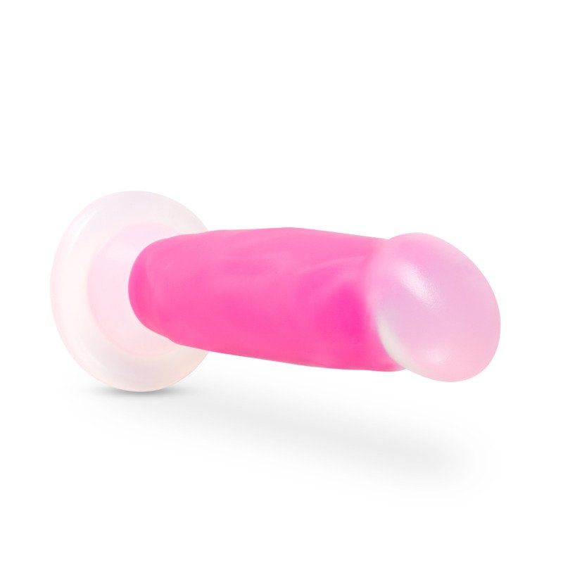 Neo Elite Glow in the Dark - Marquee - 8 Inch Silicone Dual Density Dildo - Neon Pink - Image 2