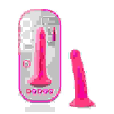 Neo - 5.5 Inch Dual Density Cock - Neon Pink