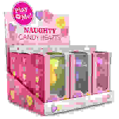 Naughty Candy Hearts Display - 9 Pieces - Assorted Colors