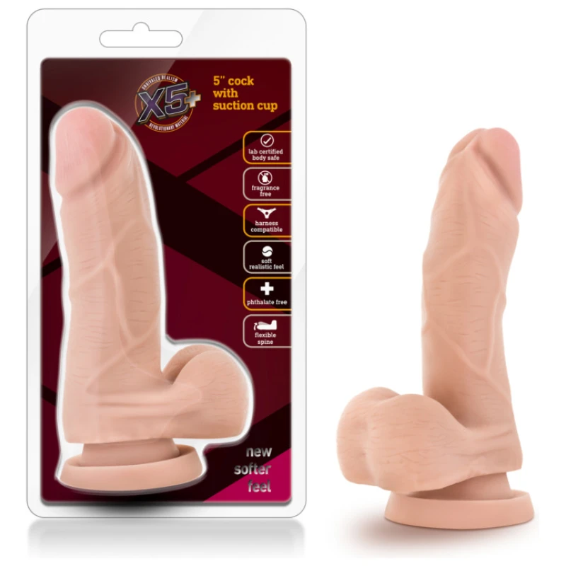 X5 5 Inch Cock With Suction Cup Dildo