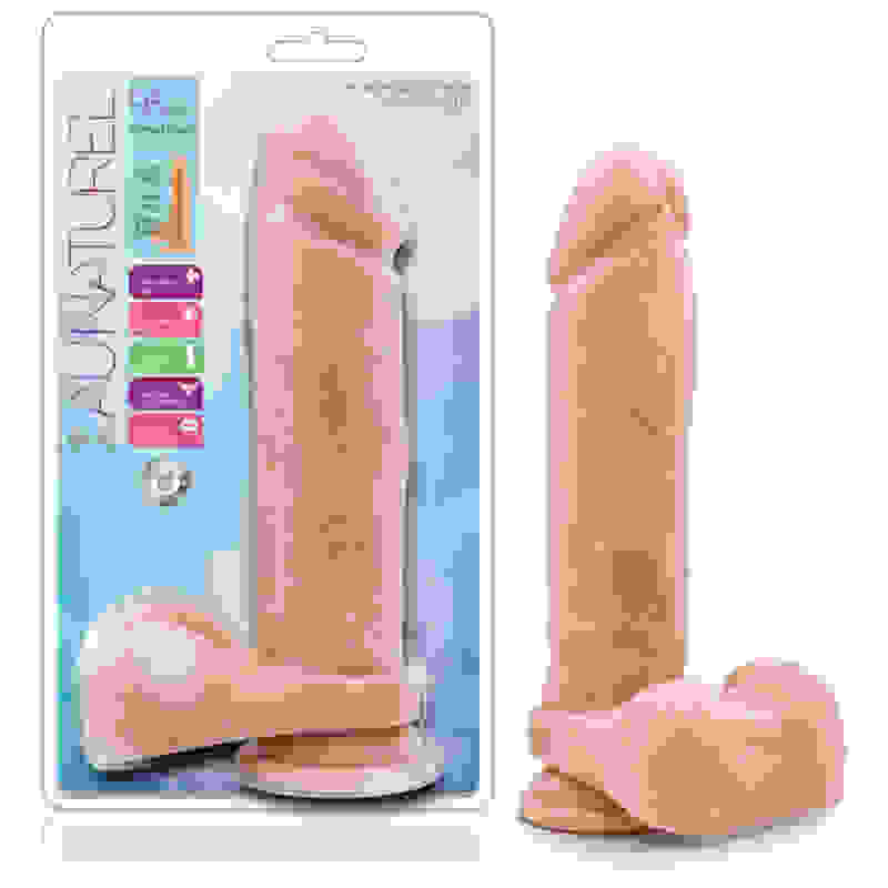 Au Natural - 9.5 Inch Dildo With Suction Cup -  Vanilla