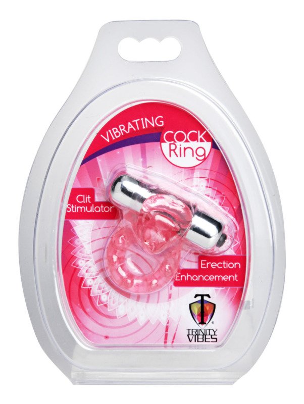 Lick Her Pierced Tongue Vibrating Cock Ring - Pink - Image 3