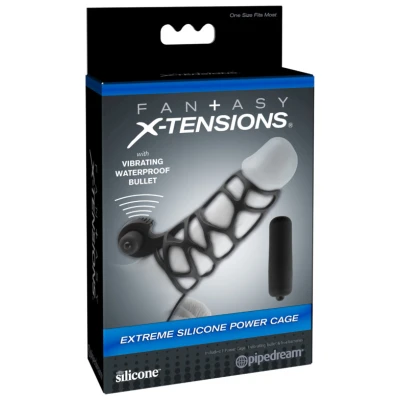 Fantasy X-Tensions Extreme Silicone Power Cage - Black