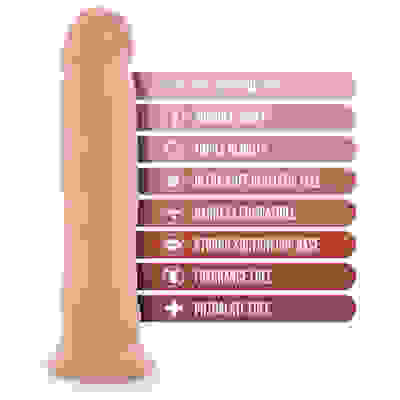 Dr. Skin Plus - 9 Inch Posable Thick Dildo - Vanilla