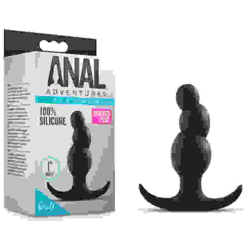 Anal Adventures Platinum - Stacked Plug - Black