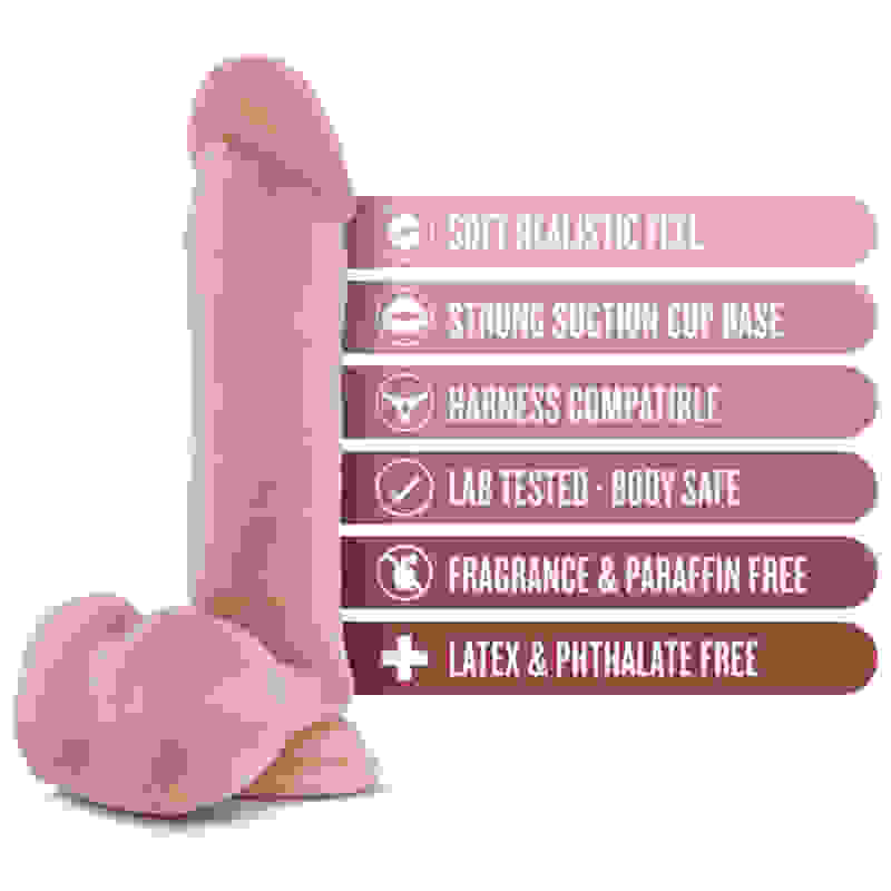Dr. Skin - Dr. William - 8 Inch Dildo With Balls - Beige