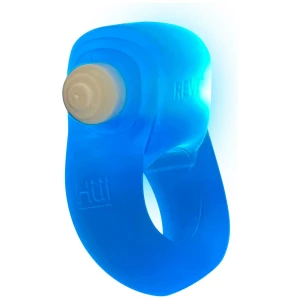Glowdick Cockring With Led - Blue Ice
