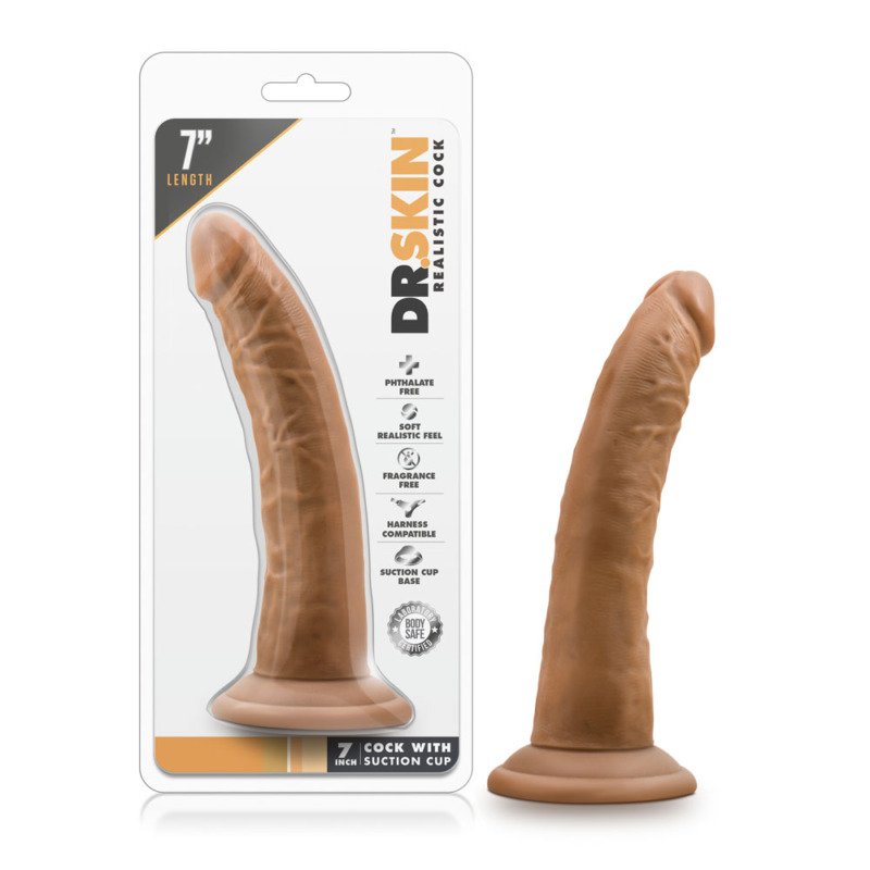 Dr. Skin - 7 Inch Cock With Suction Cup - Mocha - Image 2