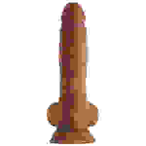Shaft - Model a 9.5 Inch Liquid Silicone Dong With Balls - Oak