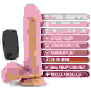 Dr. Skin Silicone - Dr. Dylan - 7 Inch Vibrating Dildo With Remote Control- Vanilla