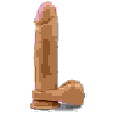 Au Natural - 9.5 Inch Dildo With Suction Cup -  Mocha