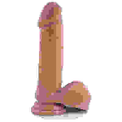 Au Naturel 8 Inch Sensa Feel Dildo - Latin