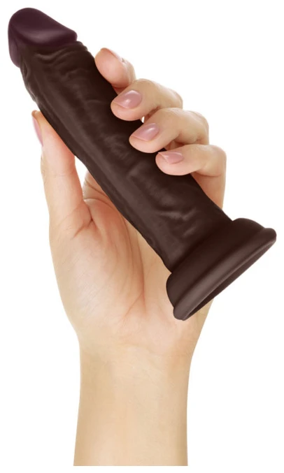 Shaft - Model J 5.5 Inch Liquid Silicone Dong - Mahogany