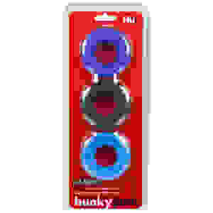 Hunkyjunk Huj3 C-Ring 3 Pk - Blue / Multi