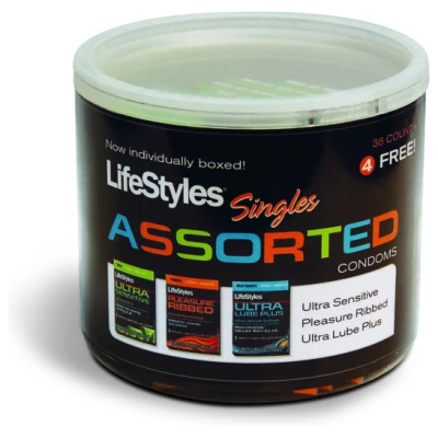 Lifestyles Assorted Singles - 40 Count Jar