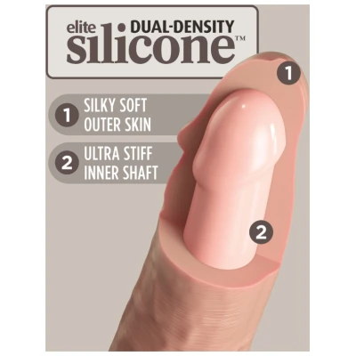 King Cock Elite Deluxe Silicone Body Dock Kit - Harness and 8 Inch Dildo - Light