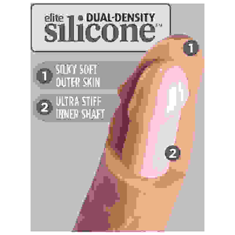 King Cock Elite Deluxe Silicone Body Dock  Kit  -  Harness and 8 Inch Dildo - Light