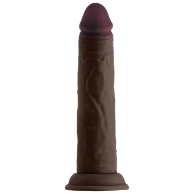 Shaft - Model J 8.5 Inch Liquid Silicone Dong - Mahogany