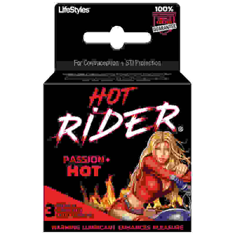 Hot Rider - 3 Pack - Lubricated Latex Condoms